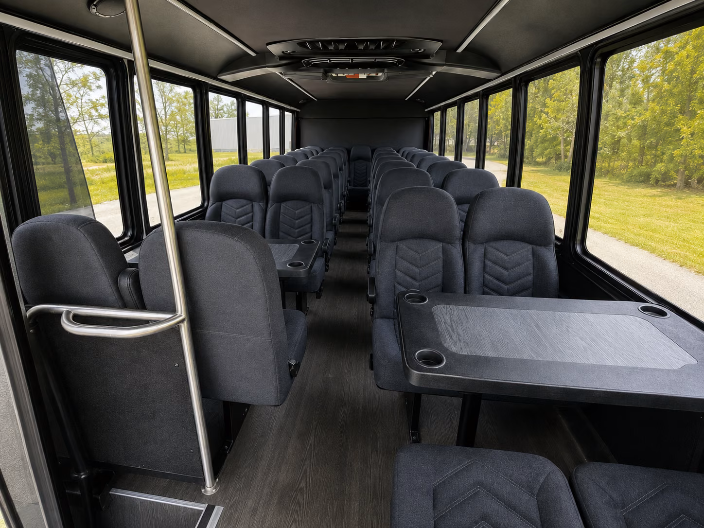 downey 15 passenger minibus inside