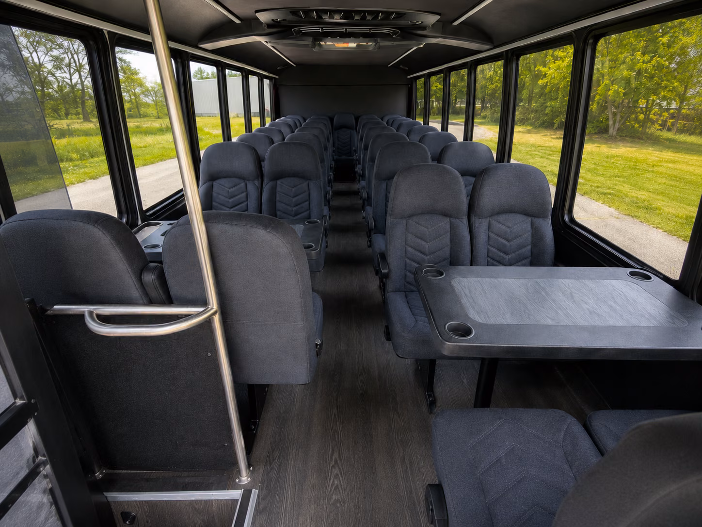 downey 20 passenger minibus inside