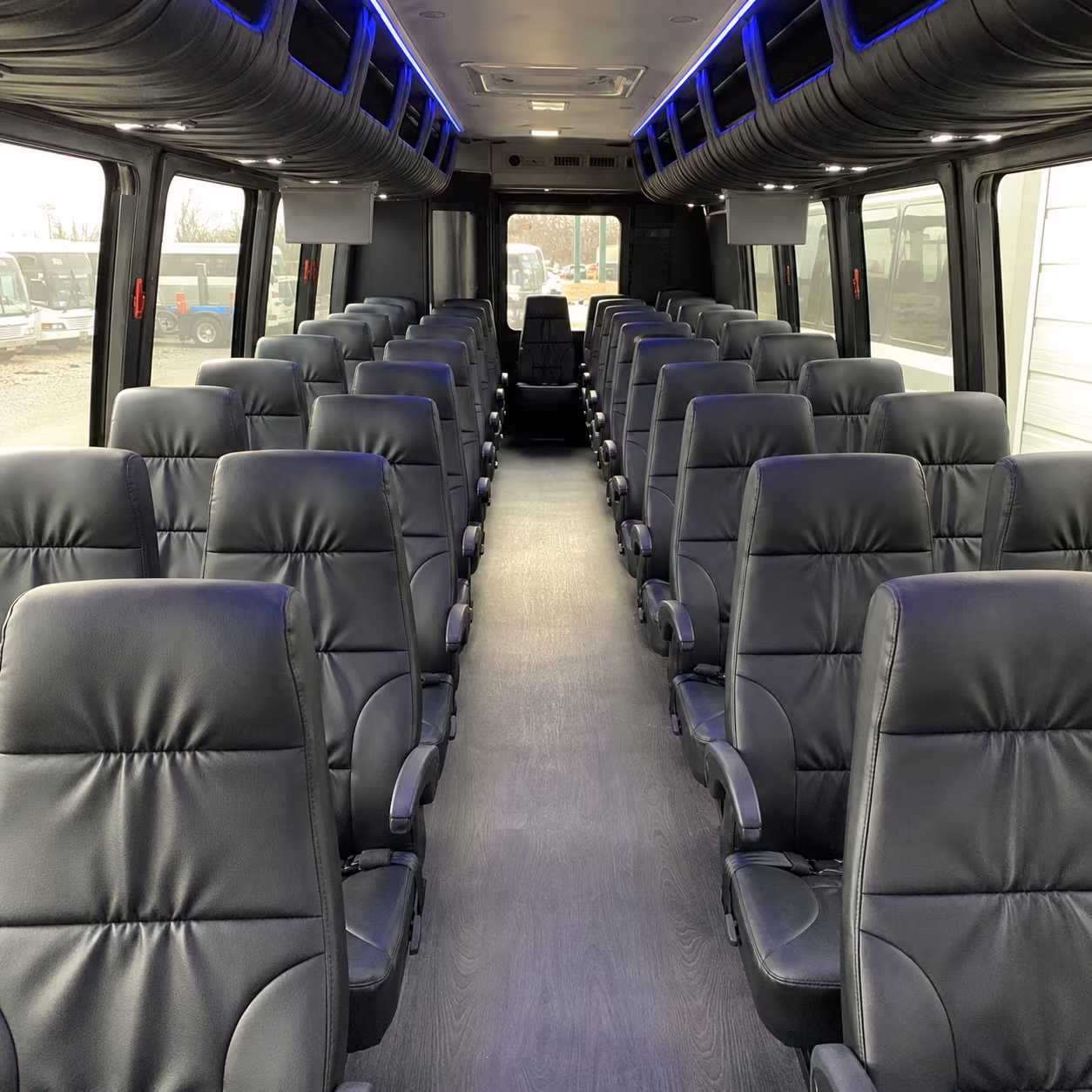 downey 25 passenger minibus interior