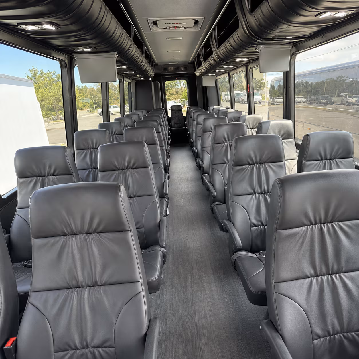 downey 28 passenger minibus inside
