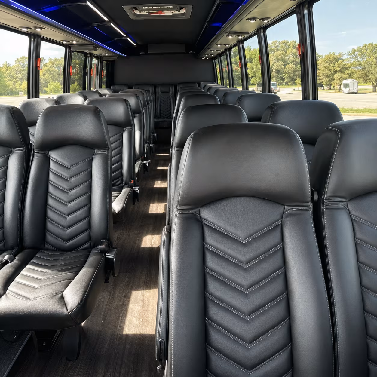 downey 30 passenger minibus interior