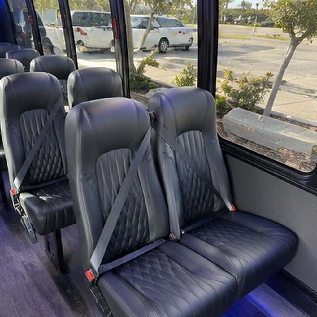 downey 35 passenger minibus inside
