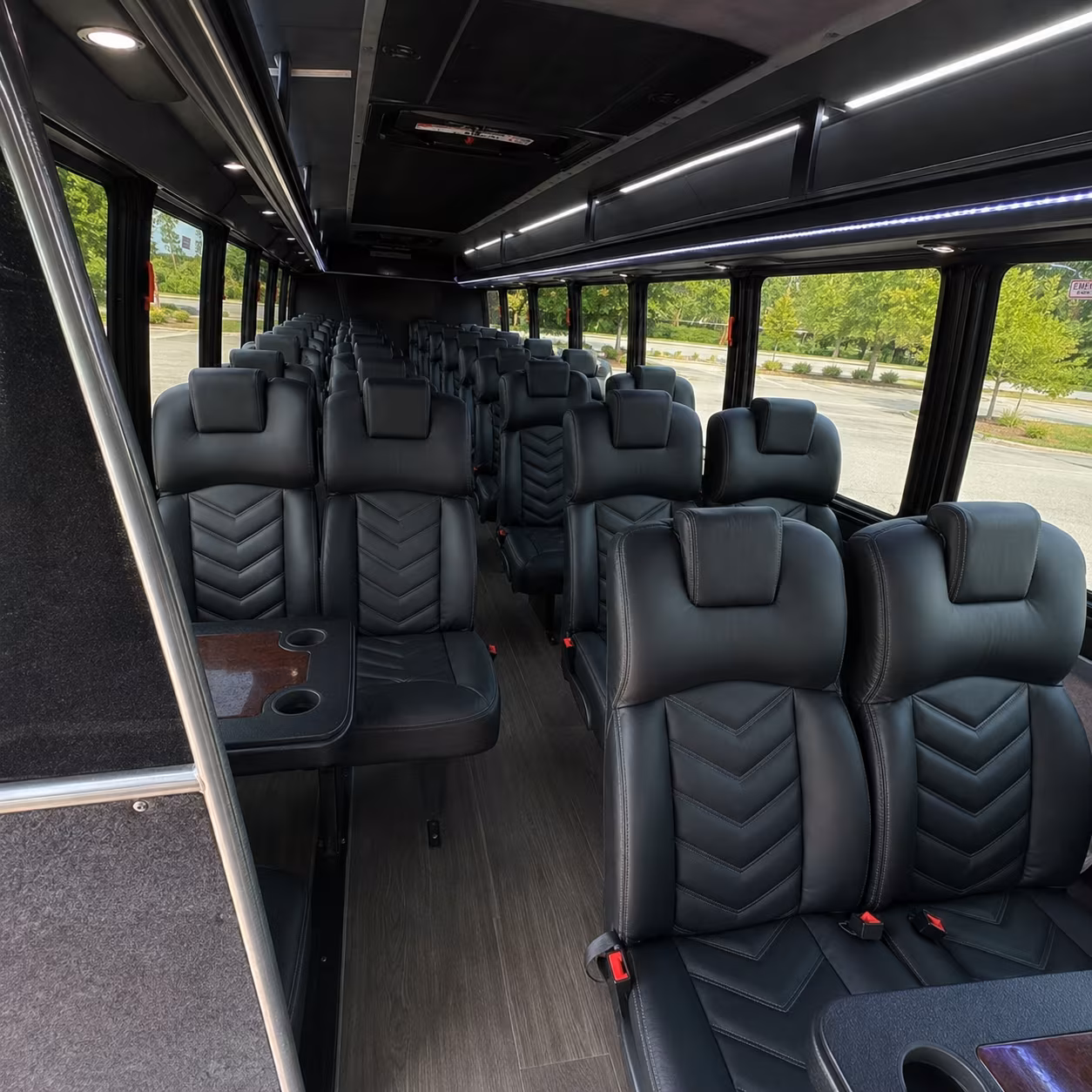 downey 35 passenger minibus interior