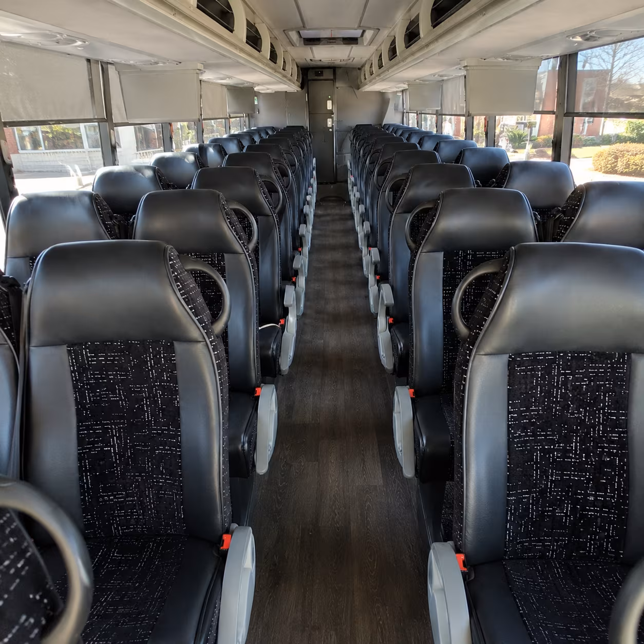 downey 56 passenger charter bus interior