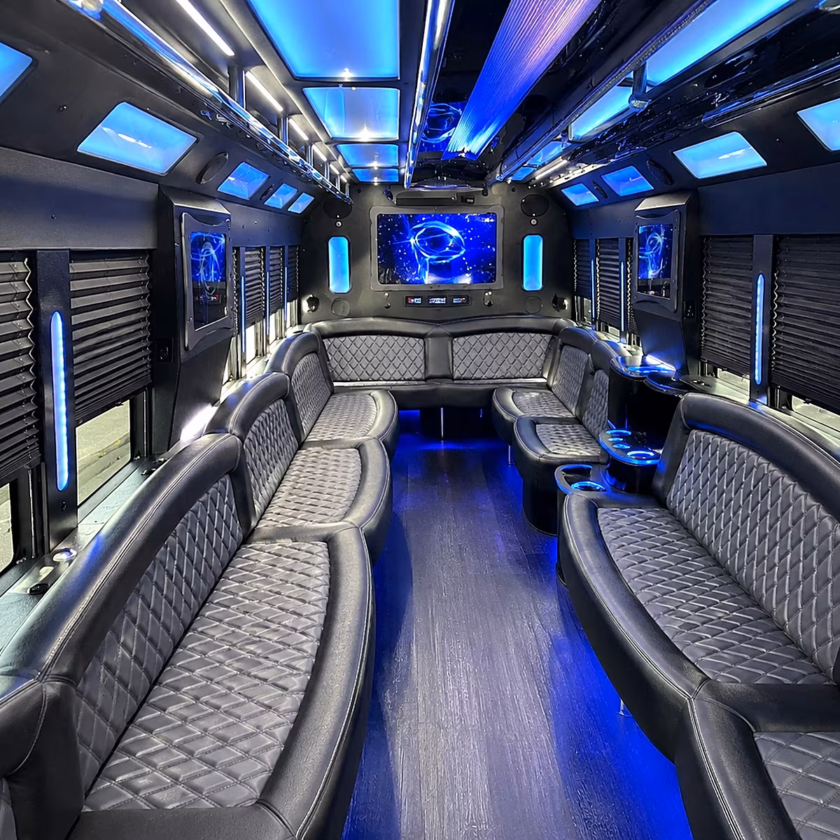 downey party bus inside