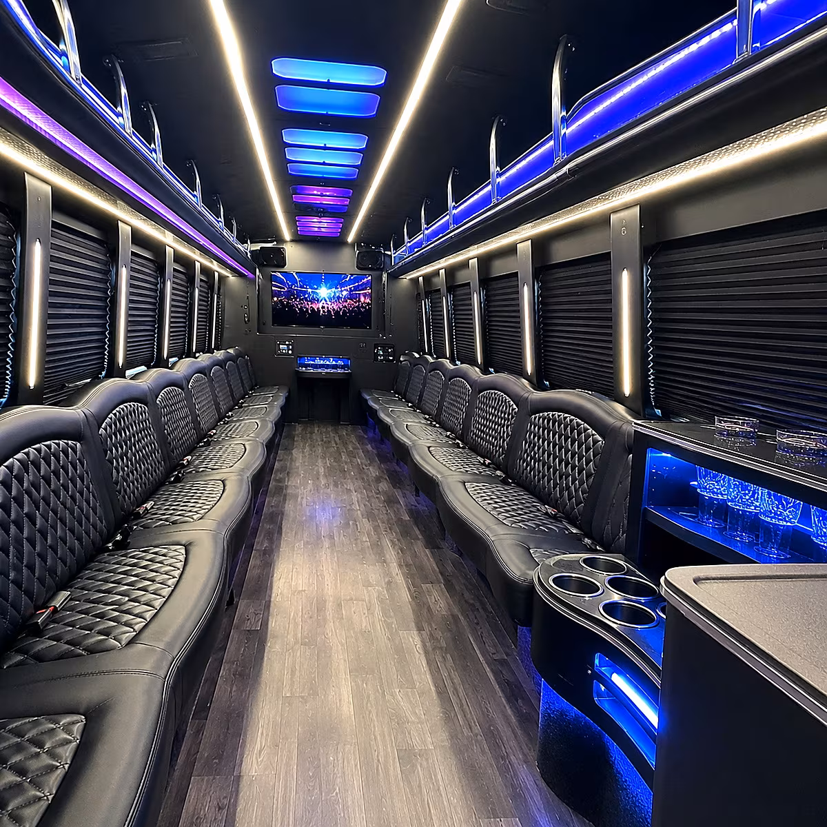 la area sporting events downey party bus rental